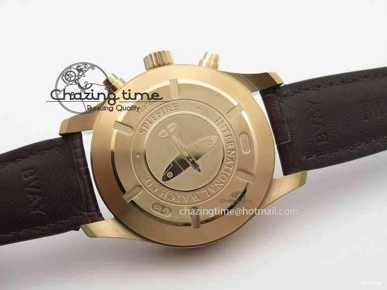 MIROTIME 0725 Pilot Chrono RG 3878 V6F Best Edition Gray Dial On Brown Leather Strap A Contemporary 7254